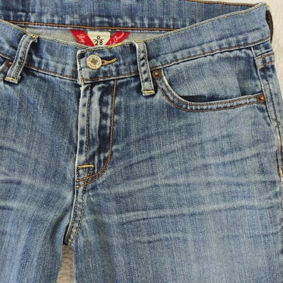 Lucky Brand Women's Straight Leg Jeans Size 6 28 Low Rise Blue Denim Retro Y2K - Picture 6 of 16